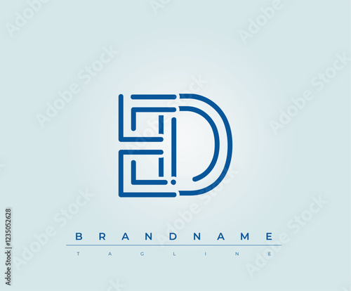 ED Technology Letter  Logo Template. This tech letter logo is a graphic mark that uses letters to represent a technology company.