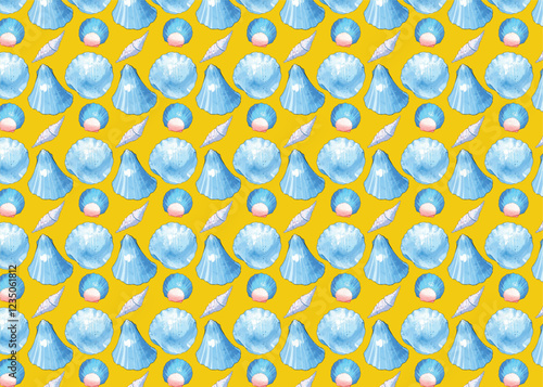 Elegant seashell vector pattern Perfect for summer design's marine themes and creative projects