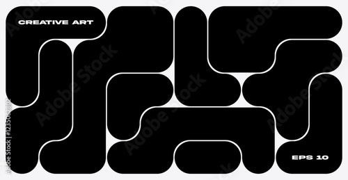 Geometric blob pattern design. . Abstract Background with Liquid Bubble Shapes.