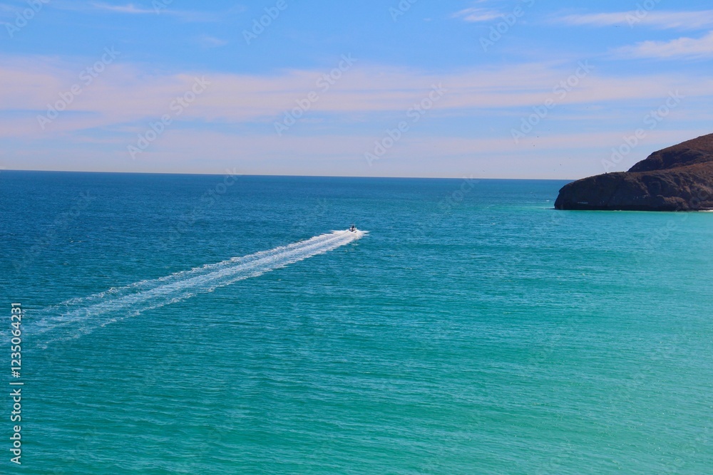 Boat escaping to an Island