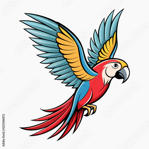 parrot isolated on white