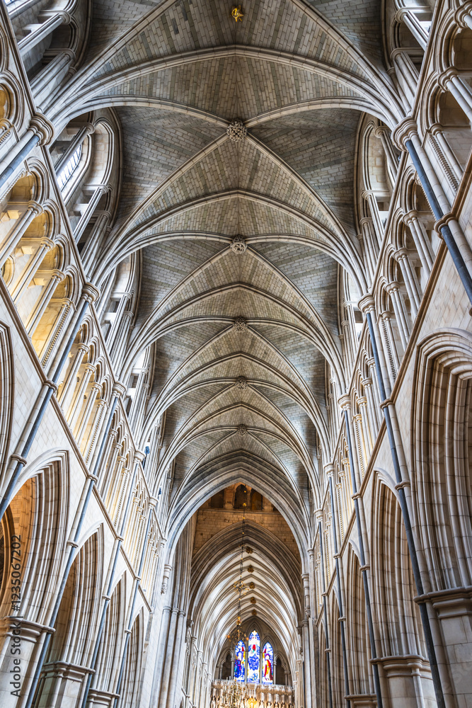 Magnificent Vaulted Ceiling of Southwark Cathedral. A Masterpiece of Gothic Architecture Magnificent Vaulted Ceiling of Southwark Cathedral. A Masterpiece of Gothic Architecture