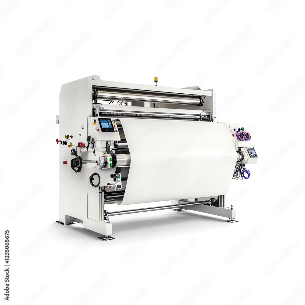 High-quality industrial machinery for paper processing, featuring a sleek design and advanced technology. Ideal for manufacturing and production environments.