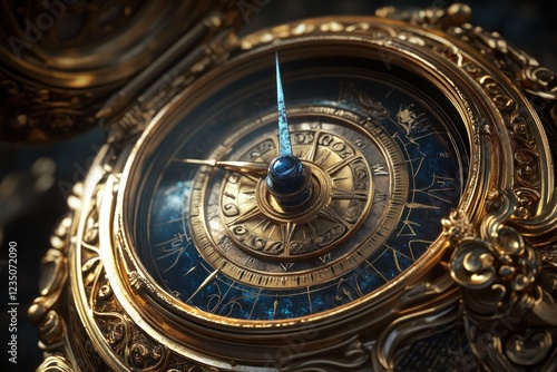 Wallpaper Mural Antique Ornate Compass: A Celestial Timepiece Torontodigital.ca