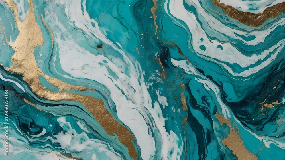 Fluid Ocean Art Background – Turquoise Acrylic Waves for Spa Branding and Coastal Decor Fluid Ocean Art Background – Turquoise Acrylic Waves for Spa Branding and Coastal Decor