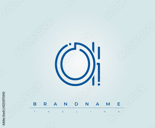 OI Technology Letter  Logo Template. This tech letter logo is a graphic mark that uses letters to represent a technology company.