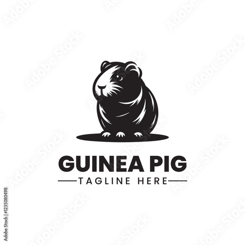 guinea pig silhouette vector logo illustration