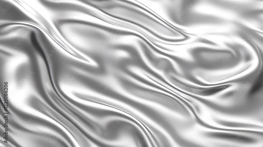 Silver Silk Draped Fabric Abstract Texture Background Silver Silk Draped Fabric Abstract Texture Background