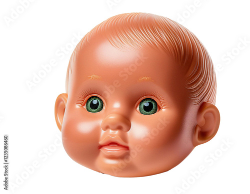 Obraz na płótnie plastic toy doll head isolated w salonie