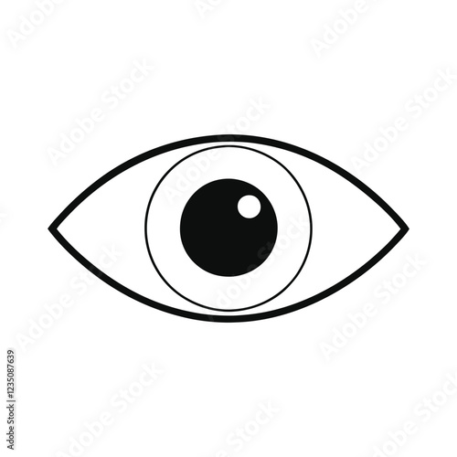 Beautiful eye on a white background.