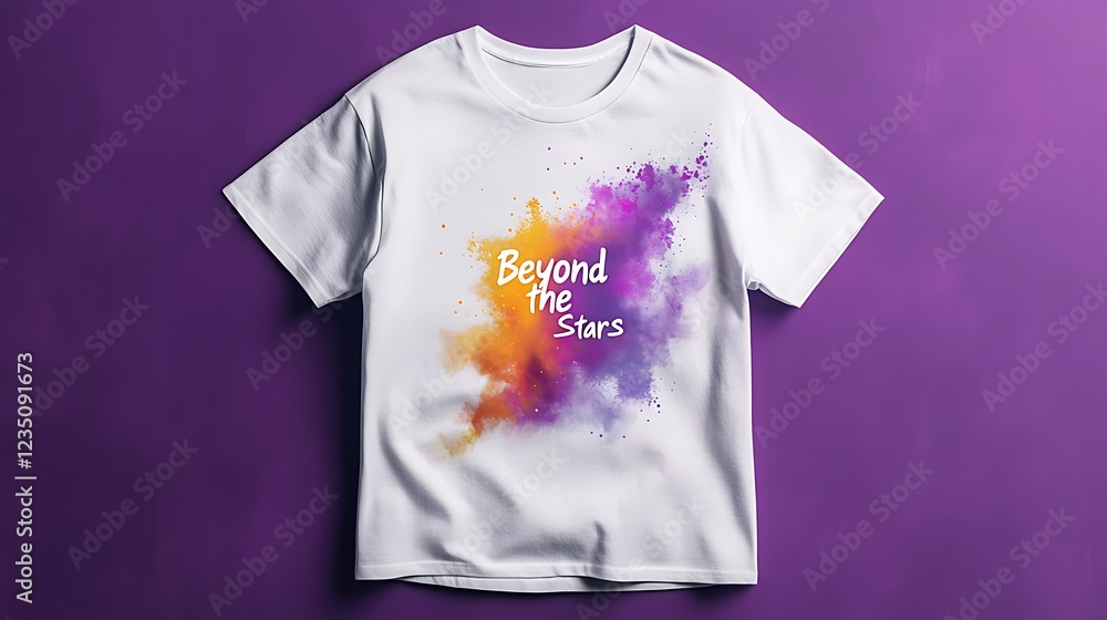 A Shirt with a Cosmic Nebula Print, Blending Deep Space Colors and an Ethereal, Futuristic Style A Shirt with a Cosmic Nebula Print, Blending Deep Space Colors and an Ethereal, Futuristic Style