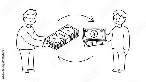 Exchanging dollars and euros