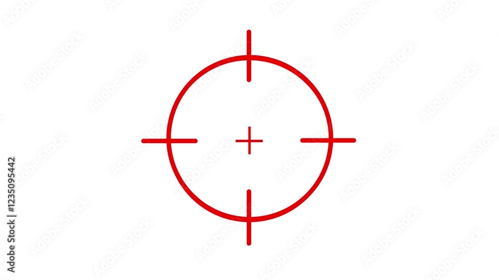 Gun target set icon, Sight sniper target, crosshair symbol motion white background. k1_1187Target animation, target sniper, target gaming animation. Gun target set icon, Sight sniper target, crosshair symbol motion white background. k1_1187Target animation, target sniper, target gaming animation.