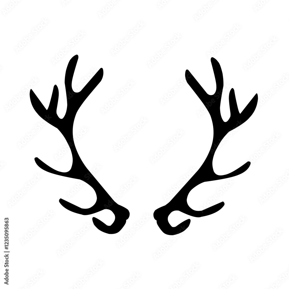 Obraz premium professional antlers silhouette vector