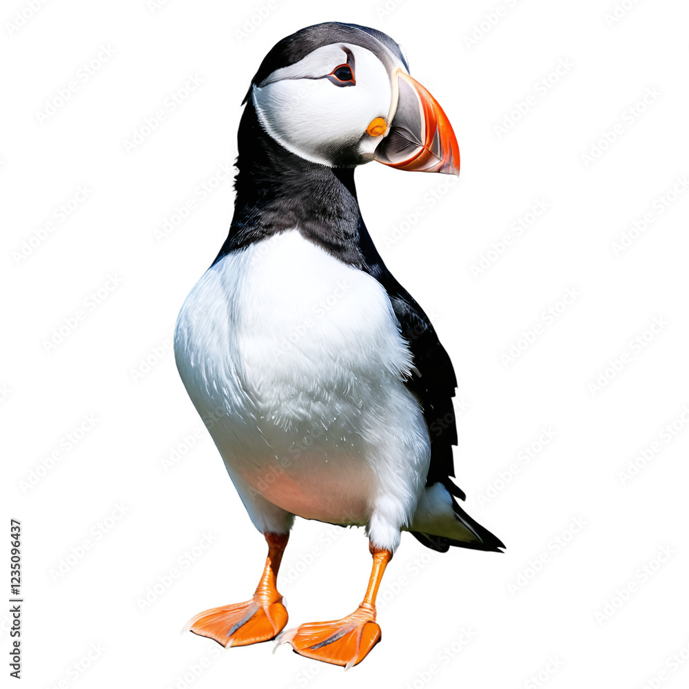 Naklejka premium Puffin Bird isolated on transparent background