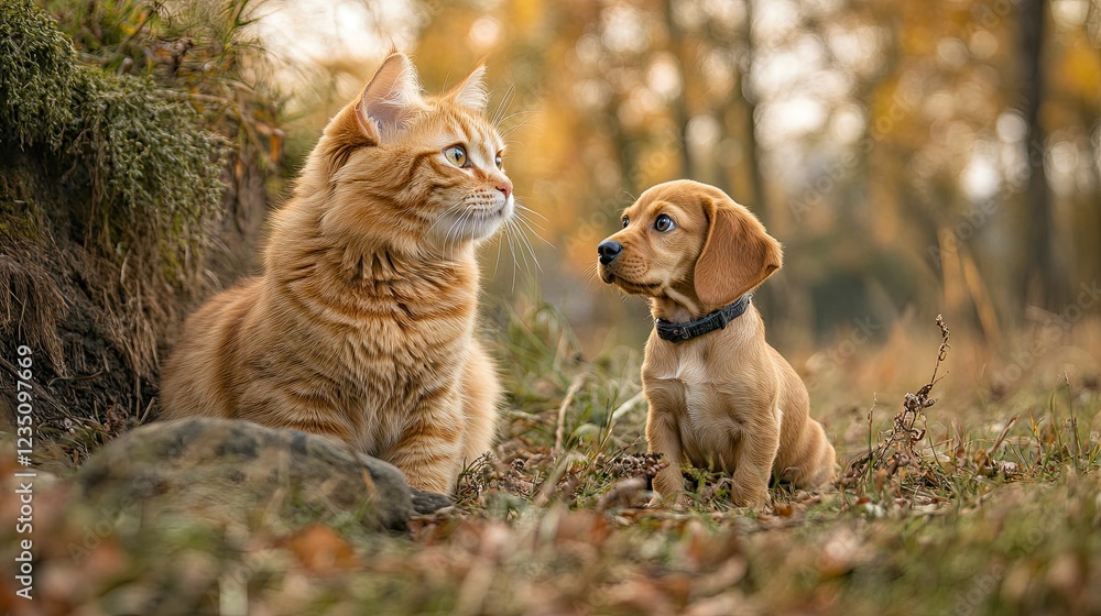 The British short-haired cat and the Golden Hound - The British short-haired cat and the Golden Hound -