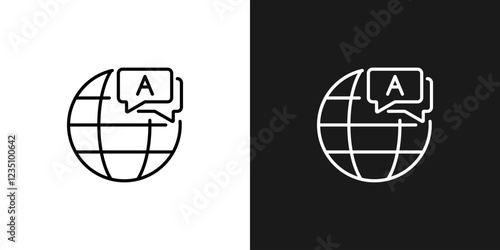 Choose or change language icon. Business concept. Globe icon. World communication.