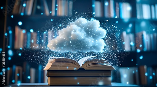 Educational content rning from digital clouds in the form books quizzes and videos