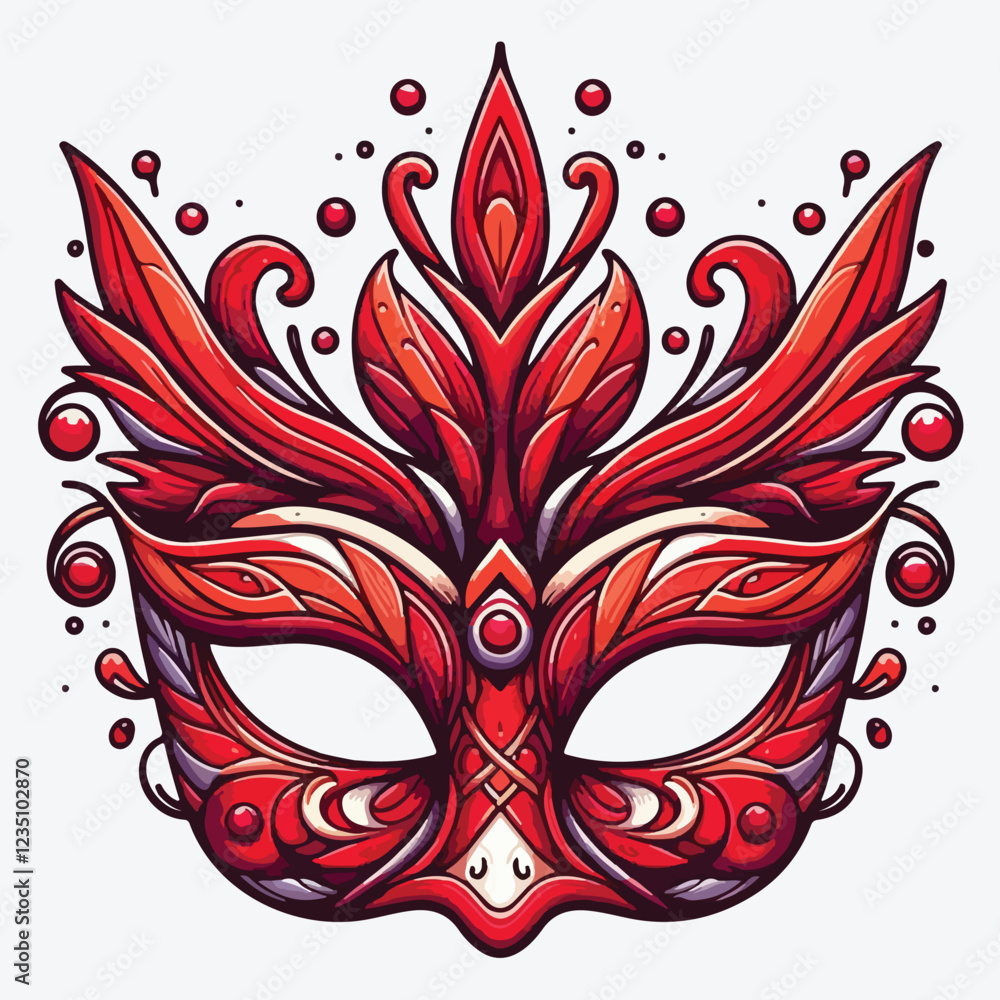 Red Carnival Mask stock illustration Red Carnival Mask stock illustration