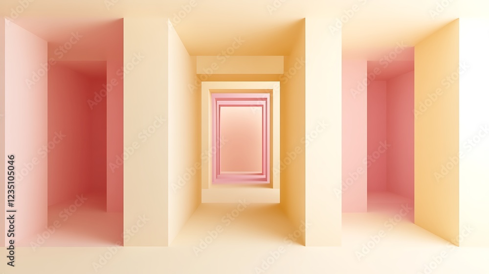 Fototapeta premium Abstract Pastel Architecture Interior Design