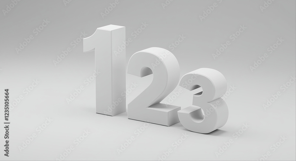 White number figures 1 2 3 graphic. White numbers one two three on white background. Number figures graphic White number figures 1 2 3 graphic. White numbers one two three on white background. Number figures graphic