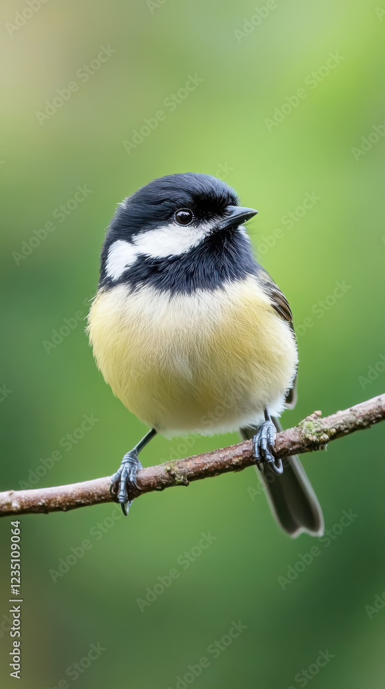 Obraz premium Close up of a small bird perched on a branch in a natural setting