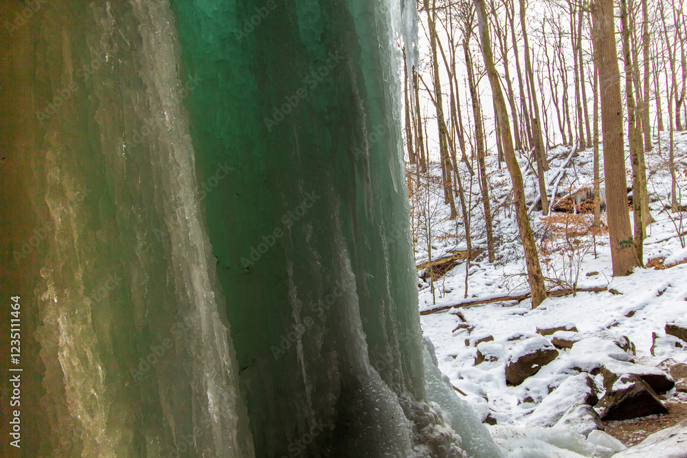 Lower Dundee Falls Frozen in Winter, Dundee, Ohio Lower Dundee Falls Frozen in Winter, Dundee, Ohio