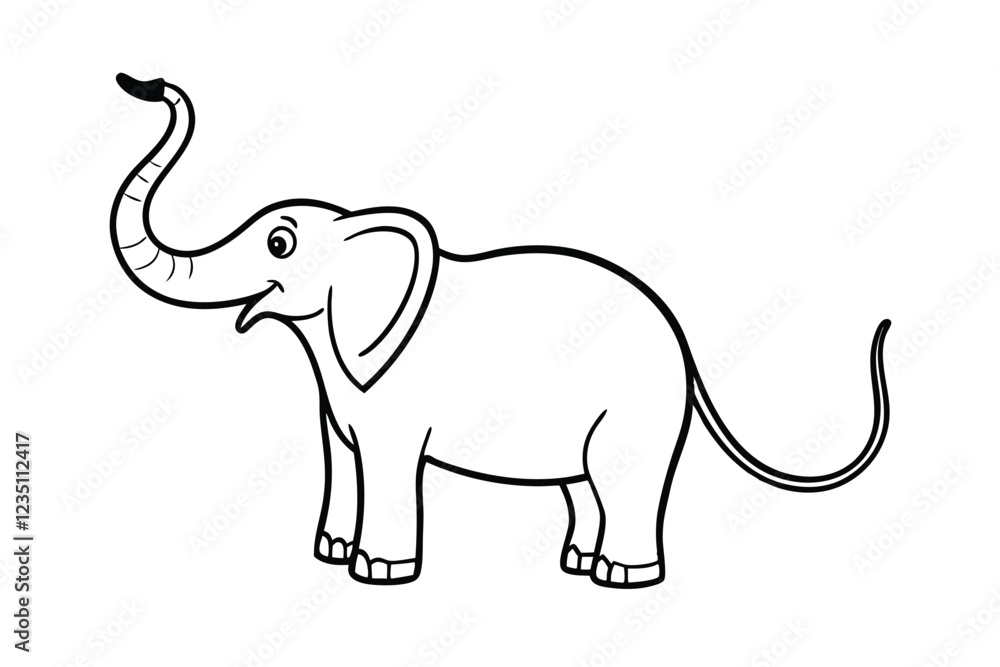 Obraz premium elephant cartoon isolated on white