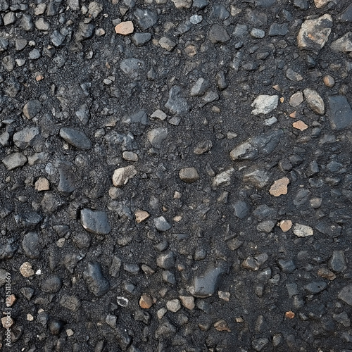 asphalt texture, black earth texture, volcanic earth texture, for visualization, generative AI