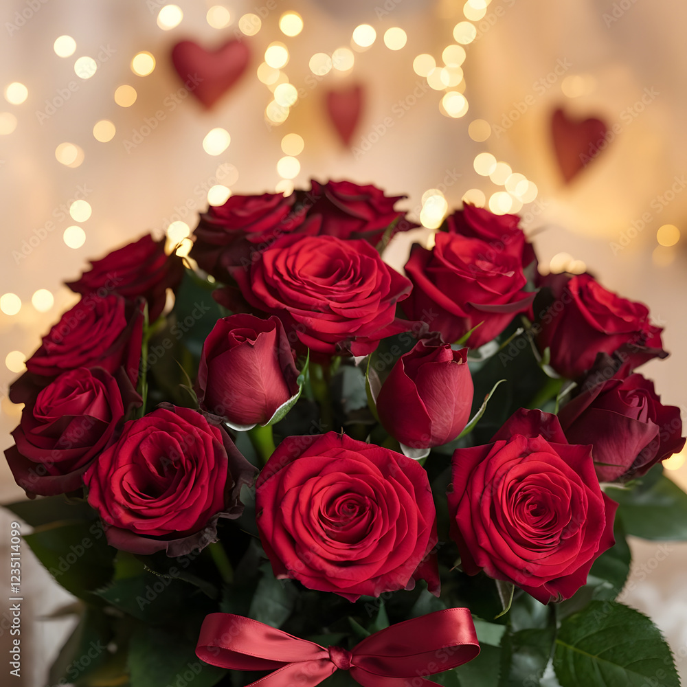 Fototapeta premium bouquet of red roses