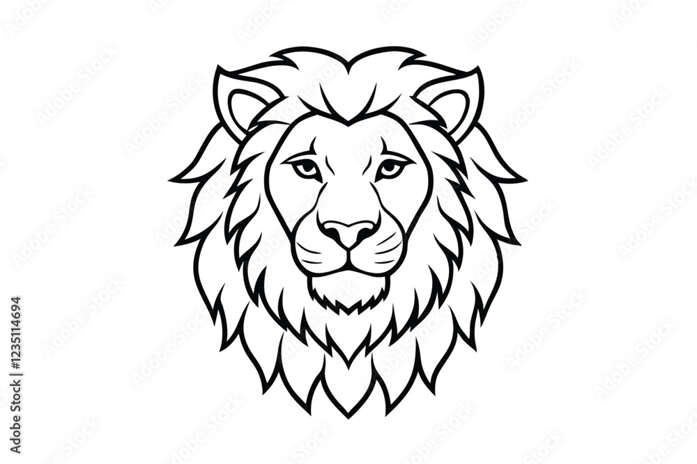 Obraz premium lion head vector