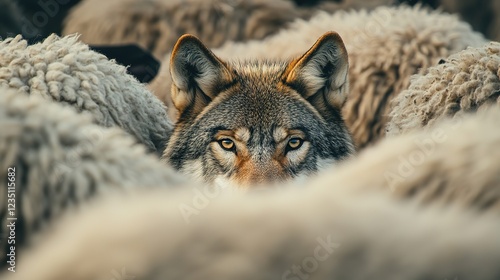 Wolf in sheep's clothing amidst the unsuspecting flock.