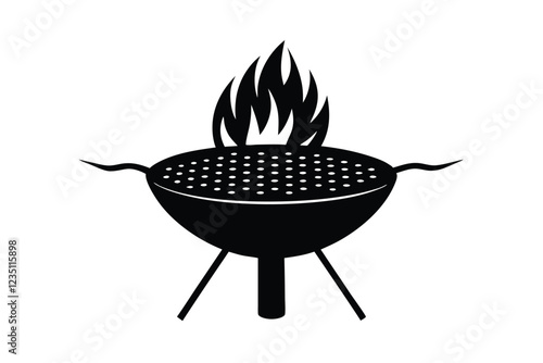 barbecue grill on a white