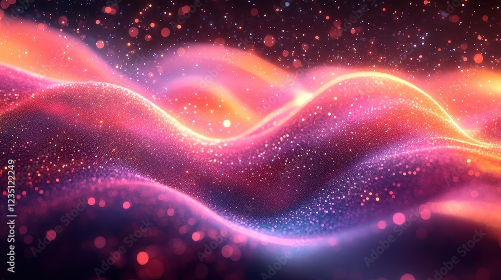 Fototapeta premium Abstract waves of light and color creating a dreamy, ethereal atmosphere.