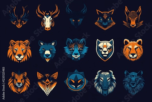 Animals logos collection. Animal logo set