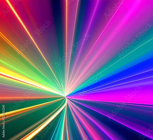Wallpaper Mural Red bright strip of light background abstract colorful background, bright neon rays and glowing lines.black background with long  stripes Pink yellow blue creative wallpaper.generative ai Torontodigital.ca