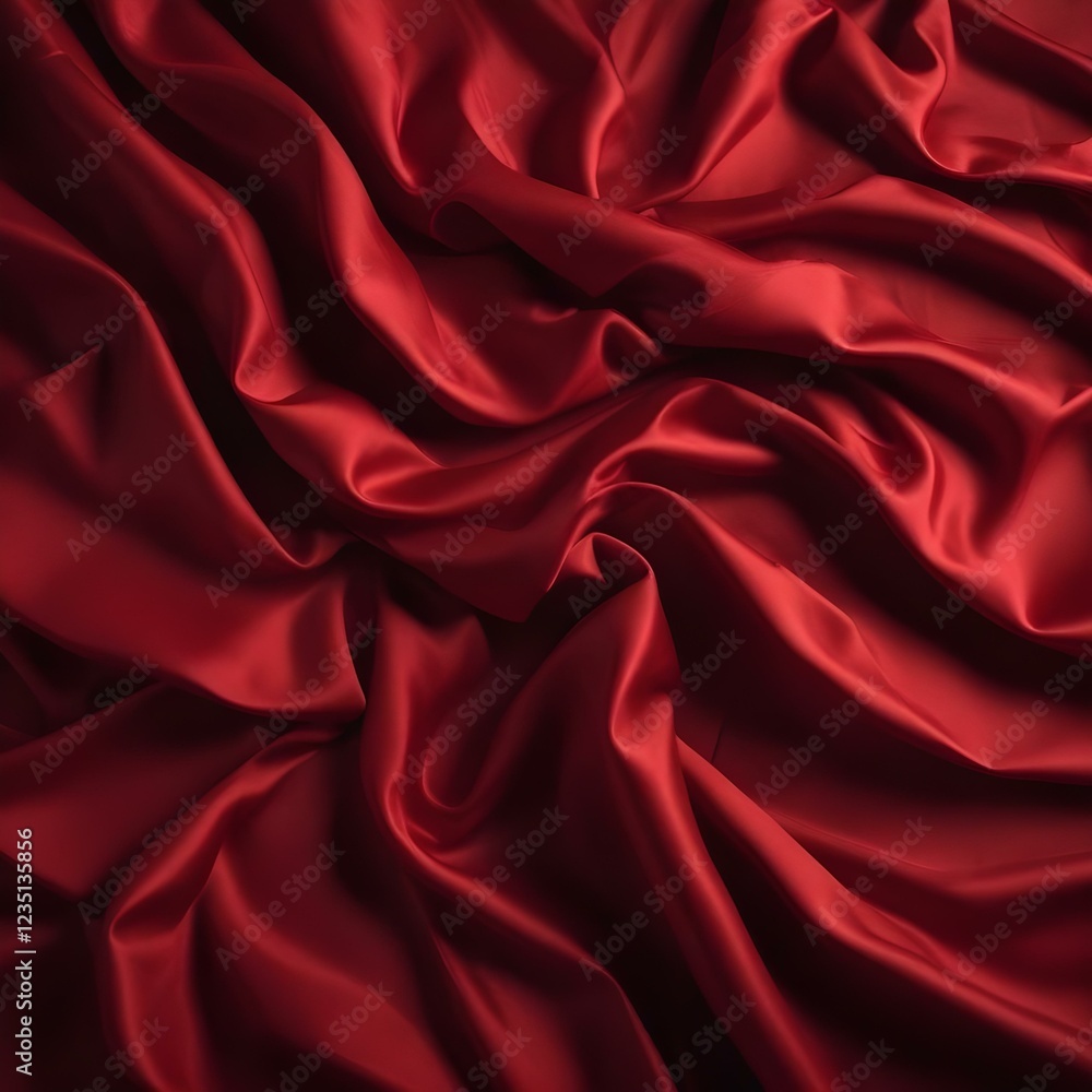 Obraz premium Tela satinada arrugada con pliegues y sombras espectaculares, creando una textura sensual y lujosa