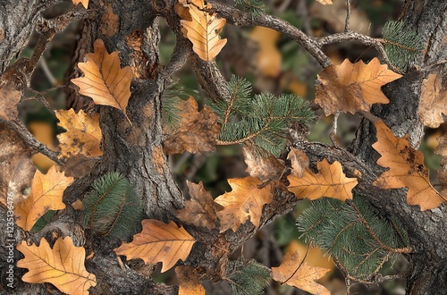 Realistic camouflage seamless pattern. Hunting camo for cloth, weapons or vechicles.
