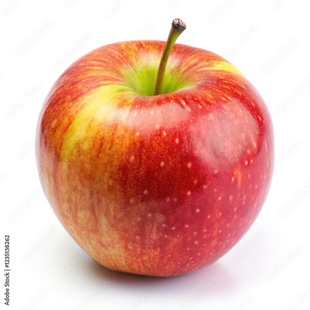 Freshly Picked Apple on a Clean White Background. Generative AI Freshly Picked Apple on a Clean White Background. Generative AI