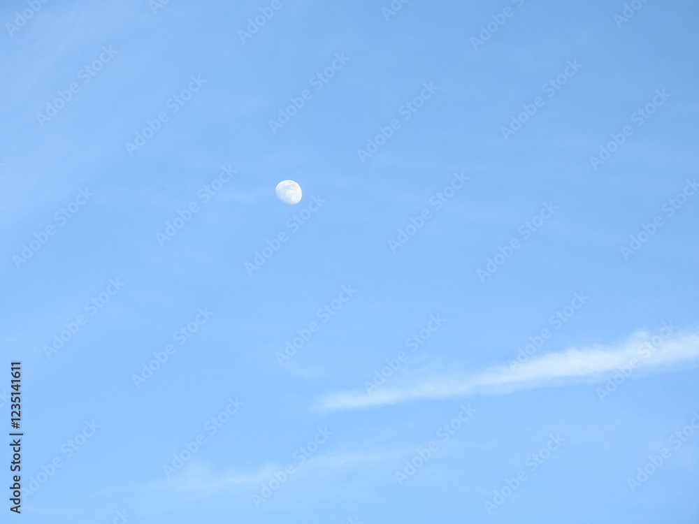 A waxing gibbous moon, visible within a daytime sky, over Dorchester County, Maryland. A waxing gibbous moon, visible within a daytime sky, over Dorchester County, Maryland.