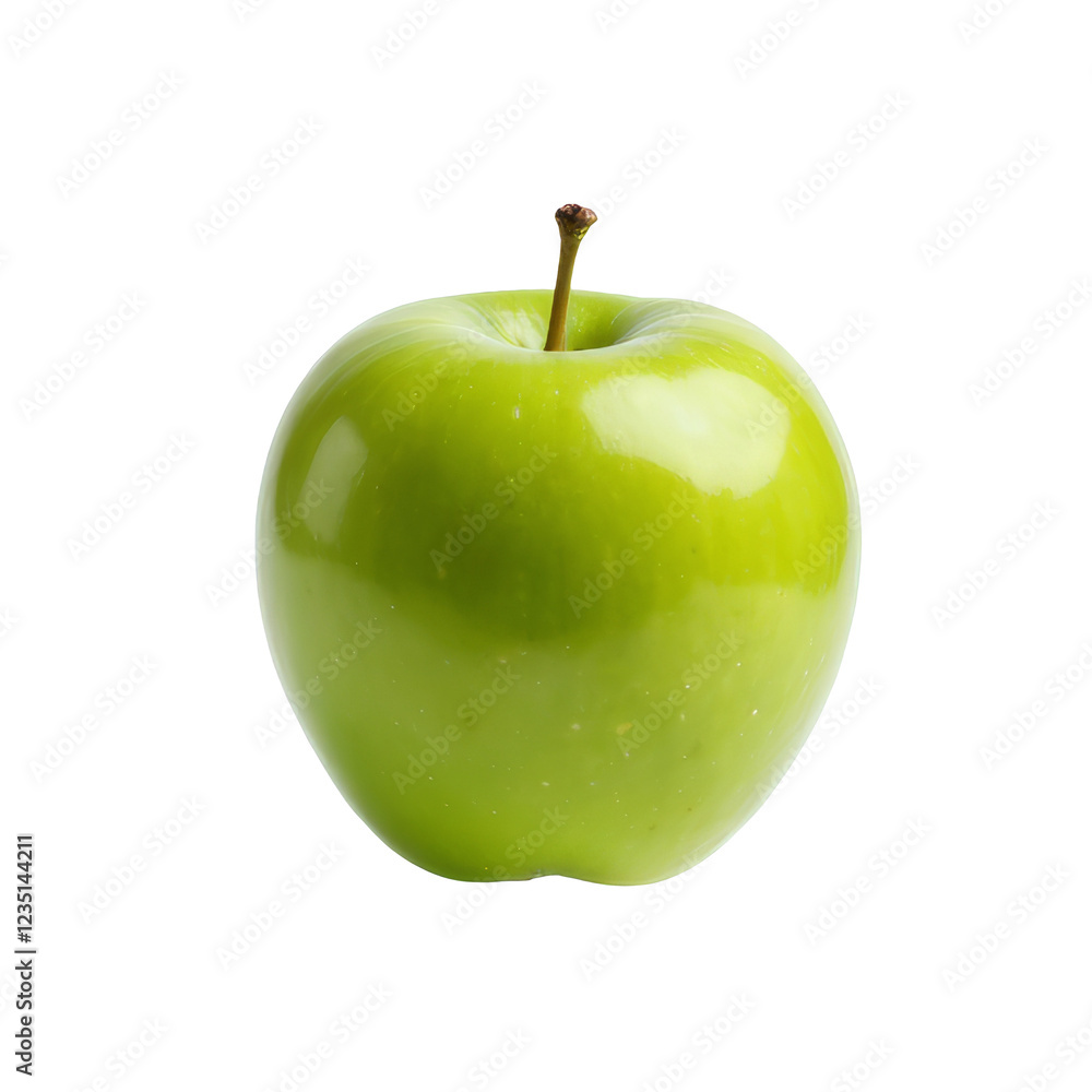 Green Apple, fresh ripe fruit isolated on transparent background, close-up shot Green Apple, fresh ripe fruit isolated on transparent background, close-up shot