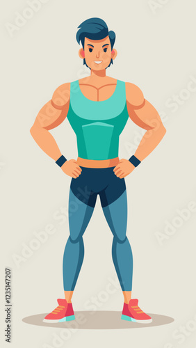 Fitness Trainer posing confidently against a neutral background