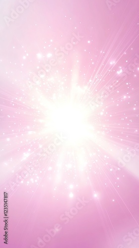 Light pink background with blurred white light and bokeh vector illustration, white gradient, pink gradient