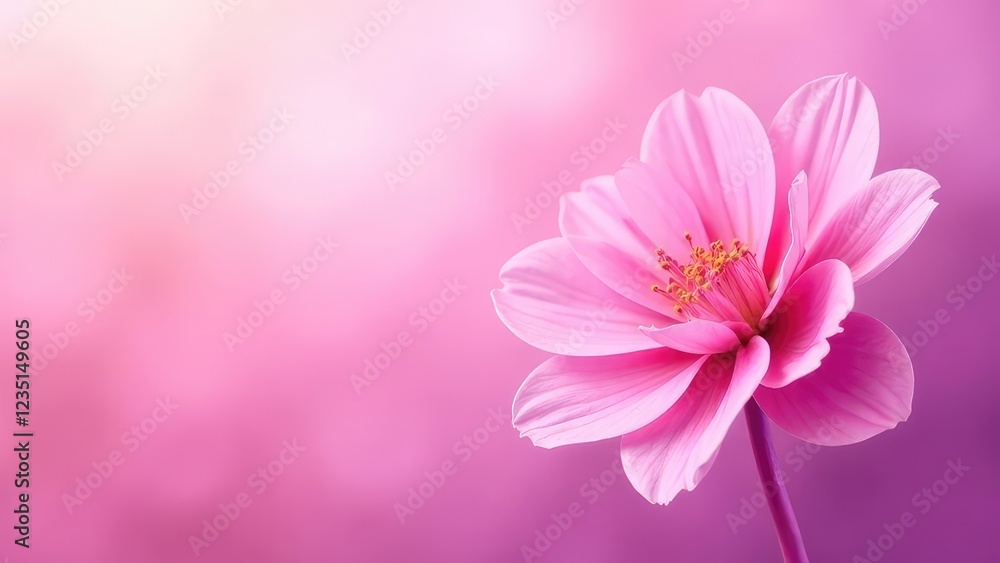 Close-up of a flower. Soft color transitions from pink to purple with a light floral silhouette. Postcard for Women's Day, Mother's Day Close-up of a flower. Soft color transitions from pink to purple with a light floral silhouette. Postcard for Women's Day, Mother's Day