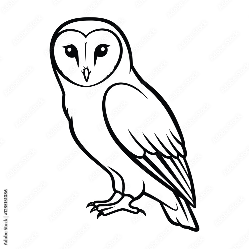 Owl Bird line art silhouette vector graphic. Owl Bird line art silhouette vector graphic.