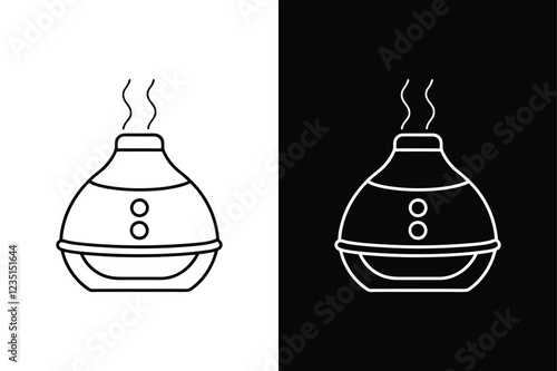 Humidifier icon flat icon vector on White Background Vector Art Illustration on white background.