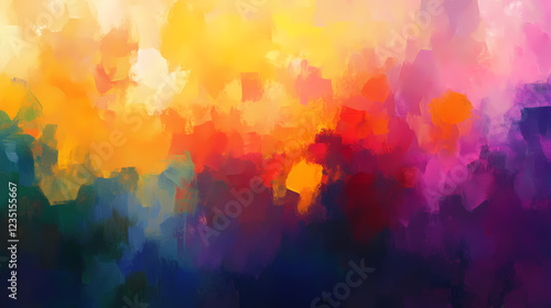 Vibrant abstract gradient impressionism organic shapes soft lighting smooth transitions colorful background. Vibrant Impressionism. Illustration photo