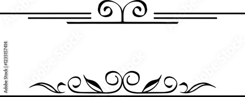 black and white set of delimiters for text, dividers