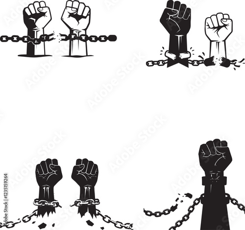 Juneteenth  silhouette design
