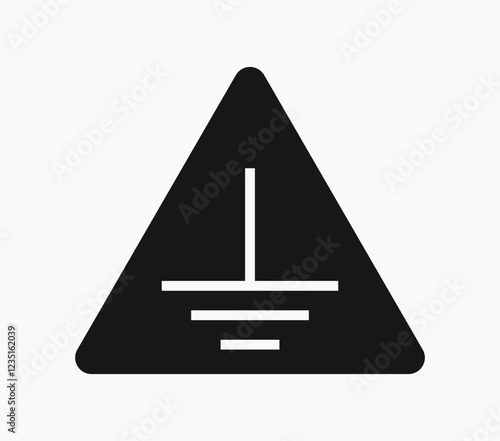 Protective earth ground symbol represents grounding in electrical systems.